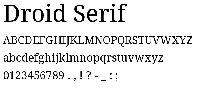 Droid Serif font